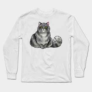 Cat - British Longhair - Silver Tabby Long Sleeve T-Shirt